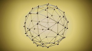 Rotating Geometrical Structure with Golden Spheres