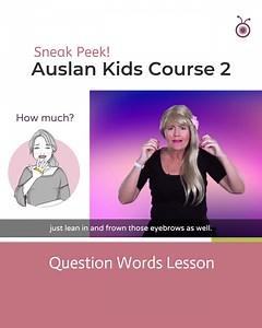 7.6K views · 121 reactions | Take a look at this sneak peek from our Auslan Kids Course 2 Program: Question Words Video Lesson 3 Join the waitlist for our Auslan Kids Course 2 program. An adventure awaits you! https://sign.lisamillsonline.com/auslan-online-made-easy-course-2-for-kids-squeeze-page-waitlist/ | Auslan Online | Facebook