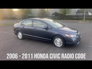 2006 - 2011 Honda Civic Radio Code