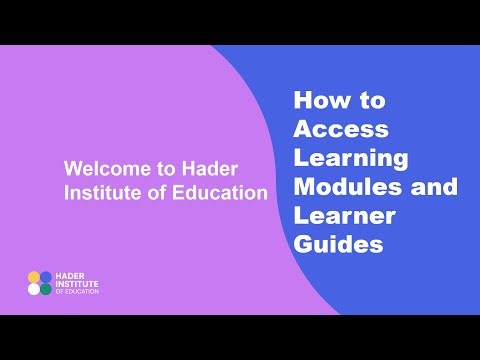 How to Access Learning Modules and Learner Guides