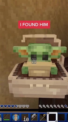 Finding Baby Yoda in Minecraft Gameplay