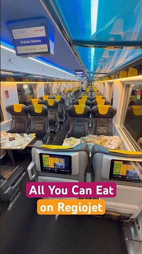 All You Can Eat in Regiojet's Standard ASTRA car - aboard Train Krakow-Warsaw