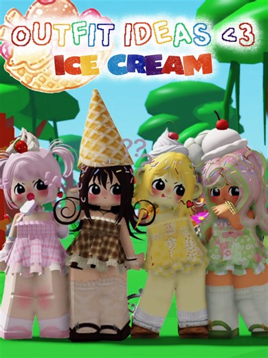 Ideias de Outfit para Roblox com Temática de Sorvete 🍨