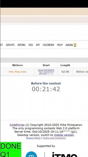 Codeforces Round 1057 (Div. 2) | All Questions Solved | 10 Oct 2025