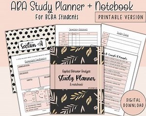 Printable BCBA Study Notebook and Planner for ABA Students | Behavior Analysis