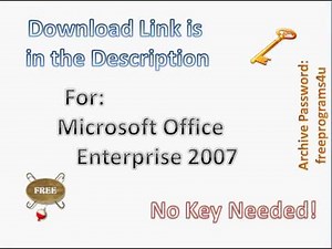 #1 Microsoft Office Enterprise 2007 Free! Must See!