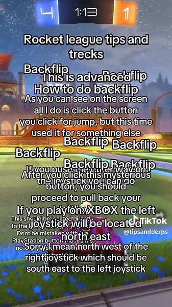 Beginner's Guide to Rocket League Backflips and Tricks