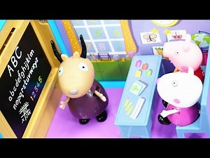 佩佩豬 小豬佩奇在學校上課和玩游戲的兒童故事 Peppa Pig's School Playset