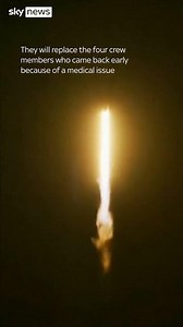 Moment new astronauts blast off to International Space Station