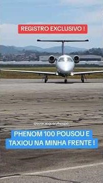 POUSO INCRÍVEL DO PHENOM 100 ,PASSOU NA MINHA FRENTE 🔥✈️#embraer #guarulhos #landing #viral #reels