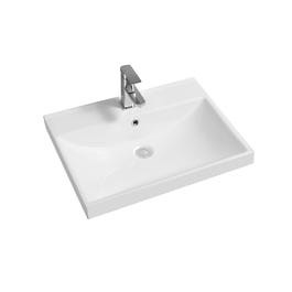 Limoge® 5409 Ceramic 60.5Cm Thick-edge Inset Basin With Scooped Full Bowl