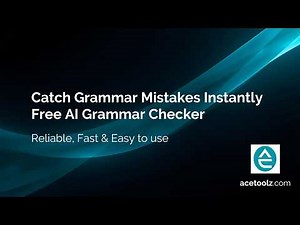 Fix Spelling and Grammar errors | Grammar Checker | AceToolz