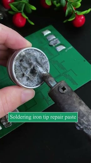 The tip of the soldering iron is oxidized It is easy to repair it with repair paste #Soldering iron