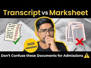 Transcript vs Marksheet vs Degree Certificate ⚠️ Don’t Submit the WRONG One! | Pratik Joshi