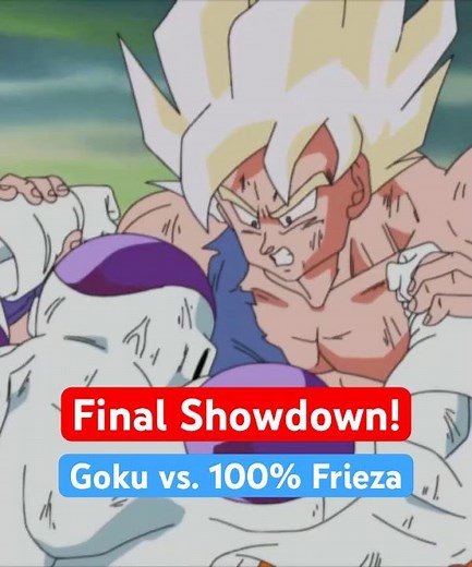 SSJ Goku vs 100% Frieza 💥 The Ultimate Power Struggle! #dragonball #anime #goku #shorts #dbz