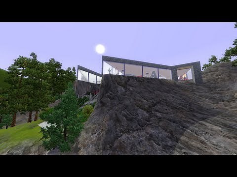 The Sims 3 - Building a Cliffside House