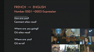 [K-Clip Learning] French → English Learning: Number 0001~0003 Expression - 50 Times | Maple Leaf Korean Hotel