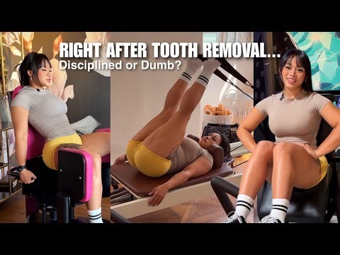Leg day + Pilates right after wisdom Tooth removal | Gym Vlog