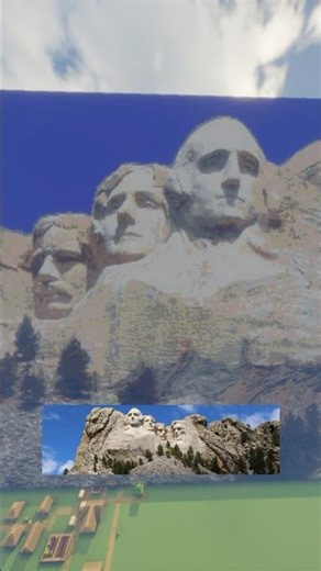 Mount Rushmore in Minecraft