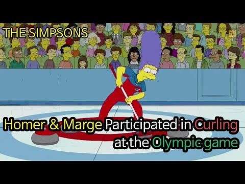 Homer & Marge Participated in Curling at the Olympic game