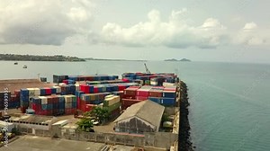 Port's conainers and goat island