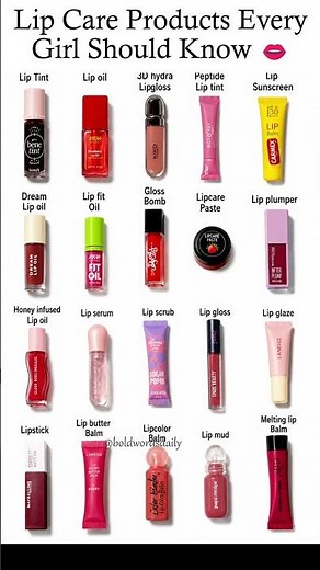 Learn different lip products and their uses for perfect lip care and beauty 👄💄