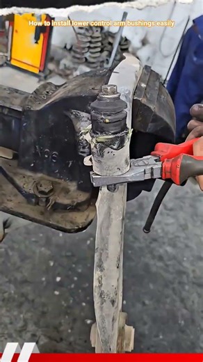 How to install lower control arm bushings easily #shorts #mechanic #tricks