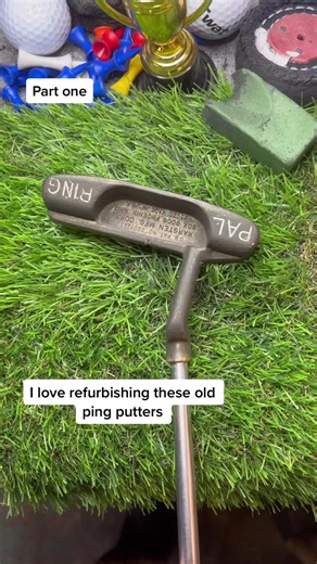 Part One. Lets get this ready for spring! Old Ping Pal Putter Restoration 🏌🏻‍♂️⛳️ #ping #putter #restore #restoration #golf #mates #good #golf #fyp #foryoupage #callaway #titleist #hole #club #iron #grip #like #likes #taylormade #golfer #holeinone