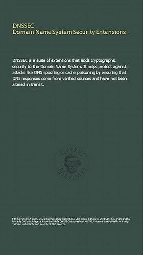 DNSSEC Domain Name System Security Extensions - Network+