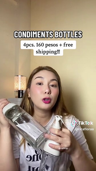 Condiments Bottles Set: 4pcs for Only 160 Pesos!