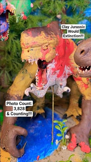 Jurassic World Rebirth Stop Motion - T.Rex vs. D-Rex Zombie Round 2 Let Them Fignt! #shorts