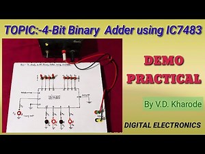4-Bit Binary adder IC7483 II DEMO PRACTICAL II vishwachhaya academy