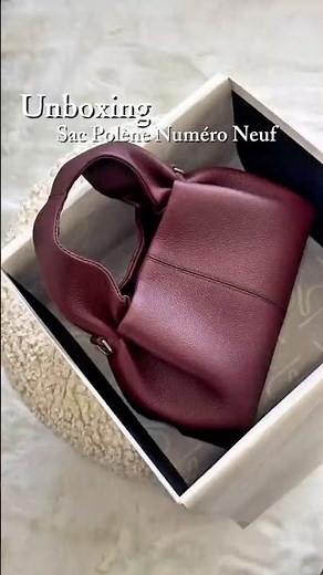 Unboxing, Sac Polène Numéro Neuf mini couleur Noir cerise 🍒 #shortvideo #unboxing #polene