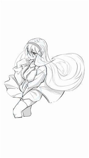 Anime Character Drawing | Digital Sketch