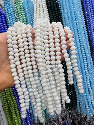 8mm Flat Crystal Glass Beads – DIY Jewelry Making Supplies for Bracelets & Necklaces, Smooth Shiny Craft Beads - Etsy