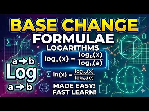 Change of Base Formula Logarithms | Exercise 2.3 Q3 Class 9 Maths
