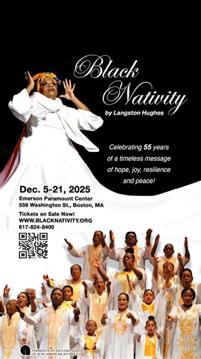 1.6K views | For 55 years, Langston Hughes' Black Nativity has welcomed ALL people into our circle of light. Join us as 75+ voices, African drums, and glorious gospel unite in this gathering place where differences dissolve and humanity celebrates joy, resilience, and peace. DEC 05—21 at the Paramount in downtown Boston. Get tickets today! | Black Nativity Boston | Facebook