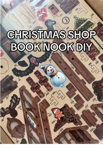 A new Christmas themed book nook DIY for book lovers! 🎄💖#tiktokshopblackfriday #booknook #giftsforbooklovers #giftideas #bookshelfdecor