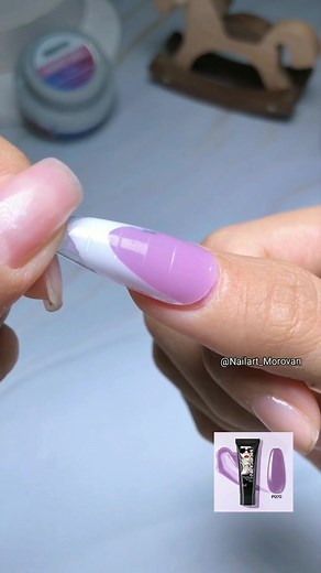 Autumn Fairy Tale: Purple French Gel Nails Tutorial