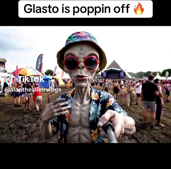 Glasto is popping off #glastonbury #glasto #ai #alien