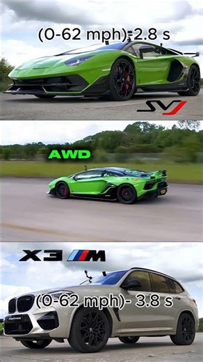 $500,000 Lamborghini vs $80,000 BMW 😱 | Aventador vs X3M #Shorts#V12#BMWM