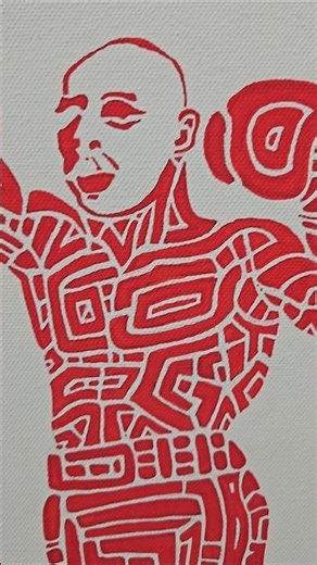 Can You Find the Hidden Word in the Figurative Abstract Painting by Jeff Lung? #hiddenword #coolart