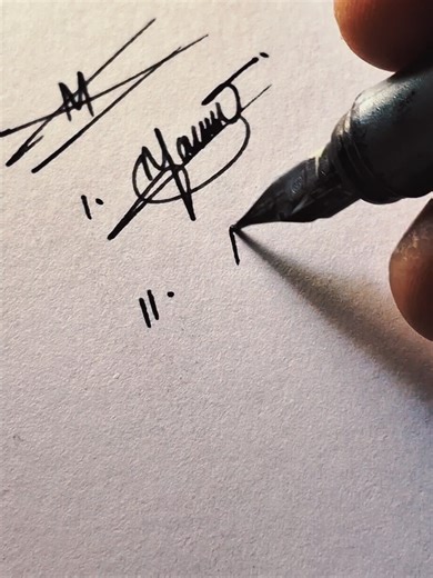 How to Sign the Letter M in Calligraphy