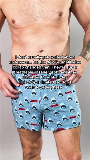 You’re Gonna Need a Bigger Drawer… Dive into nostalgia with our MeUndies x JAWS collection, celebrating 50 years of the movie that made you afraid to go in the water. Featuring dangerously soft UltraModal and bold, bite-worthy prints, these undies are the only thing scarier than a great white. Dive in - These Won’t Last! Shop MeUndies x JAWS now. | MeUndies