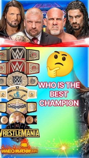 WWE Championship Comparison: AJ Styles vs Triple H vs Goldberg vs Roman Reigns 🏆