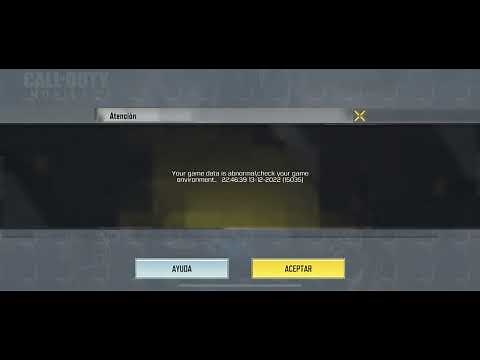 Your game data is abnormal,check your game environment. (Cuenta baneada en Call of duty mobile)