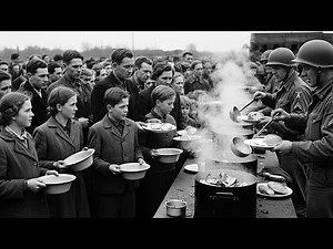 German Families Followed the Scent of Bacon | Found a U.S. Field Kitchen Feeding Their Kids