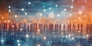 People network across the world. connected people. social media, influencer, networking abstract background. 4K Video