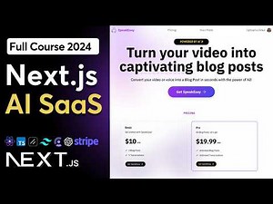 Build and Deploy a Full Stack AI SaaS with Next.js, TypeScript, ShadCN, Stripe | Full Course 2025