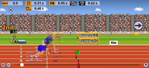 ragdoll runners（布娃娃跑步者）:就算我起跑比你慢了一秒，但我还是能超过你!